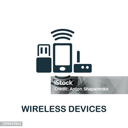 istock Wireless Devices icon. Simple line element Wireless Devices symbol for templates, web design and infographics 1399697843