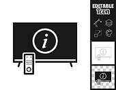 istock TV with information sign. Icon for design. Easily editable 1421533468