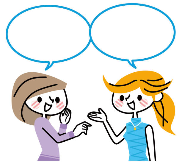 426 Two Women Gossiping Illustrations Clip Art Istock