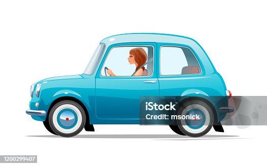 istock Woman drives a Car 1200299407