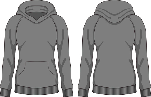 Download Woman Hoodie Vector Template Stock Illustration - Download ...