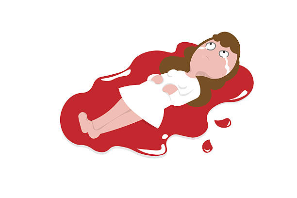 stockillustraties, clipart, cartoons en iconen met woman menstrustion - menstruatie