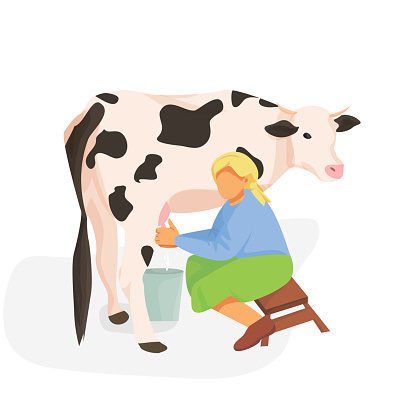 woman-milks-a-cow-on-a-white-background-vector-id1299975830?b=1&k=6&m=1299975830&s=170667a&w=0&h=TTRdwS5HO2qw7bLwBDVLICZUN99CnbhrAU4_IaEpyh0=