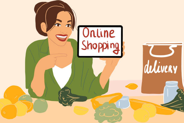 woman-shopping-food-online