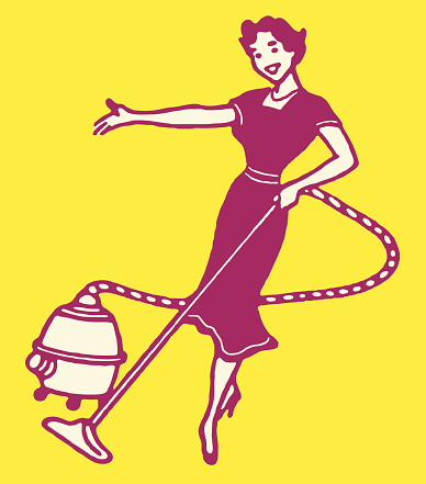 Woman Vacuuming