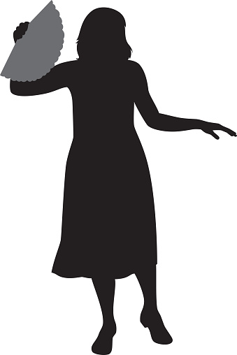 Woman with a Fan Silhouette