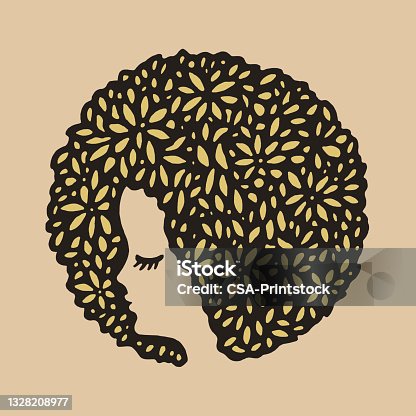 istock Woman with Big Hairstyle 1328208977