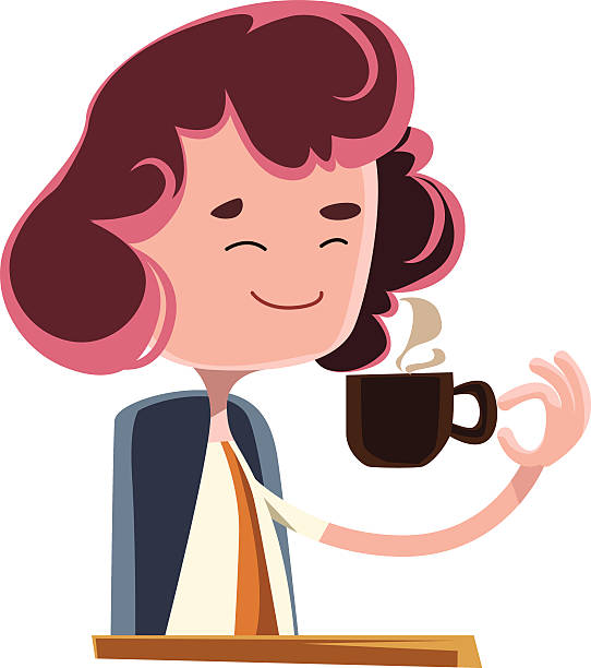 Royalty Free Woman Drinking Tea Clip Art, Vector Images ...