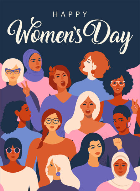 illustrations, cliparts, dessins animés et icônes de modèle de mouvement autonomisation des femmes. international women´s graphique de jour en vecteur. - international womens day