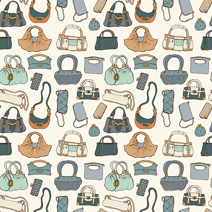 Women handbags. Seamless pattern.