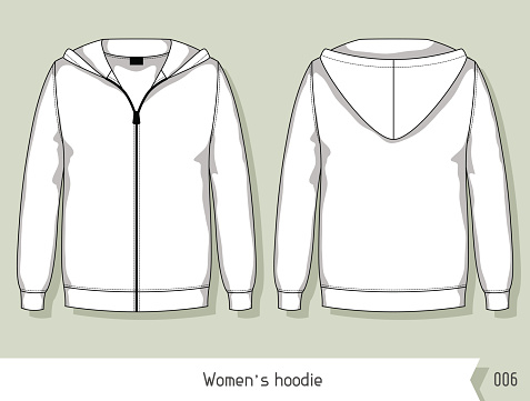 Women Hoodie Template For Design Easily Editable By Layers Stock ...