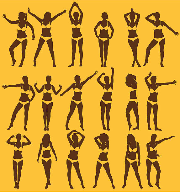 women series - bikini vector art illustration