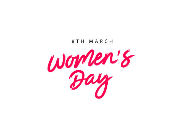 stockillustraties, clipart, cartoons en iconen met vrouwendag - 8 maart. ansichtkaart voor 8 maart - internationale vrouwendag. letters. - womens day poster