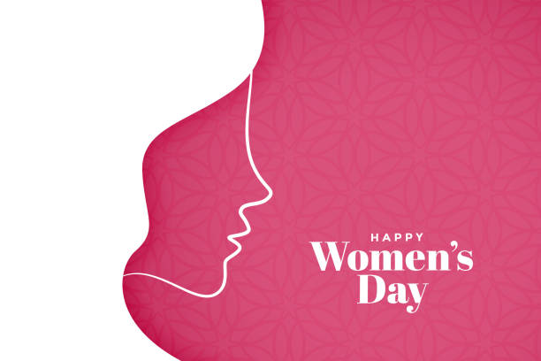 stockillustraties, clipart, cartoons en iconen met vrouwendagachtergrond in creatief stijlontwerp - womens day poster