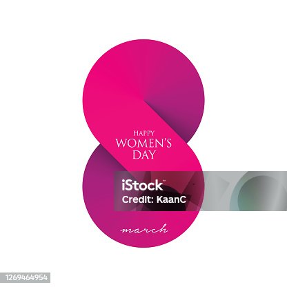 istock Women's Day Greeting Card stock illustration. 8 March day of Women 1269464954