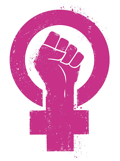 Women's March Women rights symbol.  women symbols stock illustrations