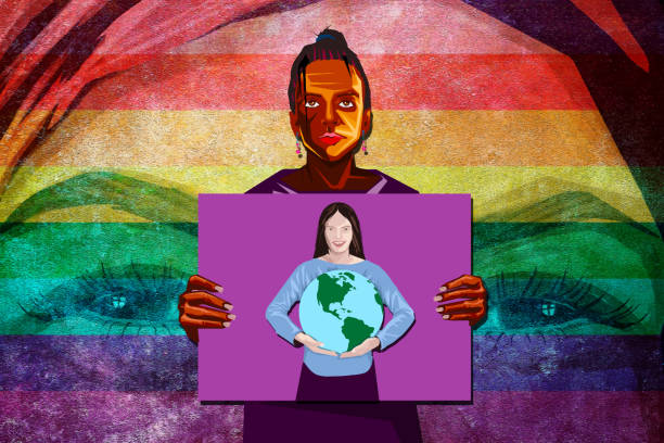 stockillustraties, clipart, cartoons en iconen met vrouwenrechten - gay demonstration