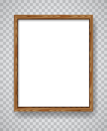 Wood blank frame illustration
