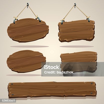 istock Wood board on the rope 526535611