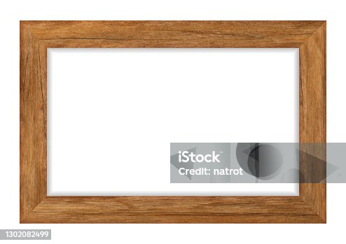 istock Wood frame isolated on white background. Vector illustration eps 10 1302082499