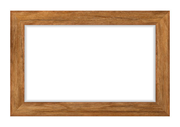 Wood frame isolated on white background. Vector illustration eps 10 Wood frame isolated on white background. Vector illustration eps 10 picture frame stock illustrations