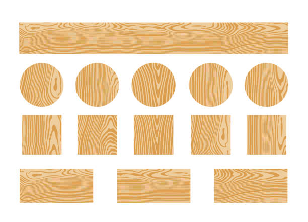 ウッド テクスチャ。白い背景の上の隔離された木 - 木目点のイラスト素材／クリップアート素材／マンガ素材／アイコン素材