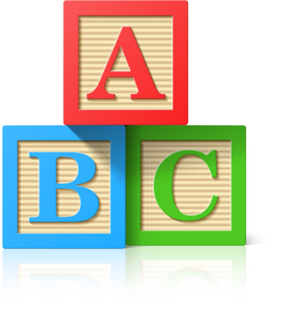 Wooden alphabet cubes with A,B,C letters Vector illustration with transparent effect. Eps10. alphabetical order stock illustrations