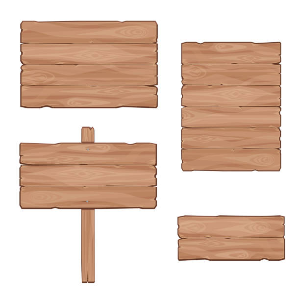 木の板。ベクター バナーの設定 - 木　板点のイラスト素材／クリップアート素材／マンガ素材／アイコン素材