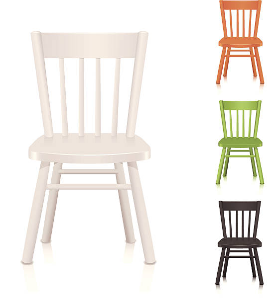 木製の椅子付きのアイコン - 木製　椅子点のイラスト素材／クリップアート素材／マンガ素材／アイコン素材