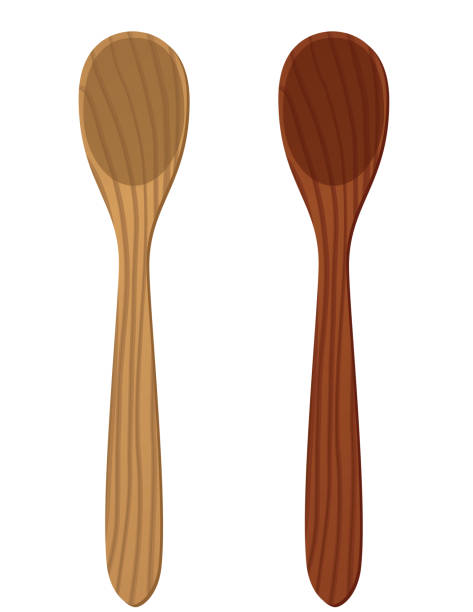 Wooden Spoons vector art illustration