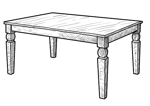 Illustration De Table En Bois Dessin Gravure Encre Dessin Illustration De Table En Bois Dessin Gravure Encre Dessin