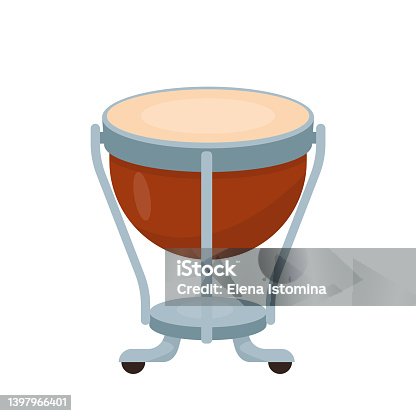 istock Wooden Timpani icon Folk percussion musical instrument. 1397966401