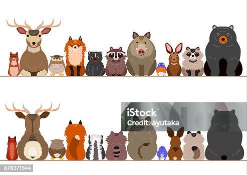 istock woodland animals border set 678371544