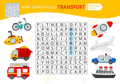 Words Puzzle Children Educational Game Stock Illustration - Download