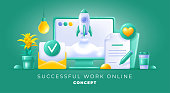 istock Work Online Concept Banner 1342815948