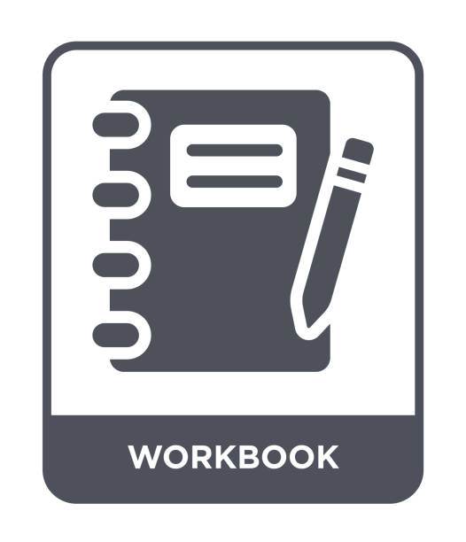 workbook icon vector on white background, workbook trendy filled icons from Business and analytics collection workbook icon vector on white background, workbook trendy filled icons from Business and analytics collection workbook stock illustrations