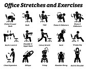 istock Working office stretches and exercises to relax tension muscle. 1309029329