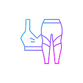 istock Workout clothes gradient linear vector icon 1323672510