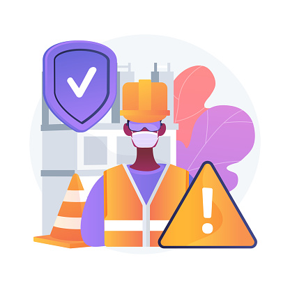 Workplace safety abstract concept vector illustration.