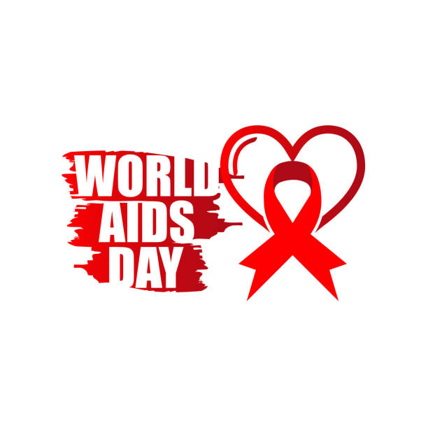 ilustraciones, imágenes clip art, dibujos animados e iconos de stock de logotipo del día mundial del sida.logotipo de vectores del día mundial del sida para el diseño web - world aids day