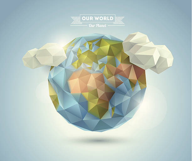 World background in origami style. World background in origami style. global communications illustrations stock illustrations