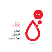 World Blood Donor Day - Blood drop stock illustration