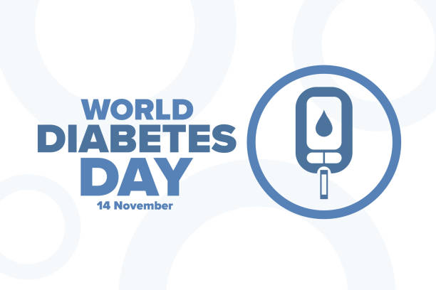 World Diabetes Day. 14 November. Holiday concept. Template for background, banner, card, poster with text inscription. Vector EPS10 illustration. World Diabetes Day. 14 November. Holiday concept. Template for background, banner, card, poster with text inscription. Vector EPS10 illustration diabetes awareness month stock illustrations