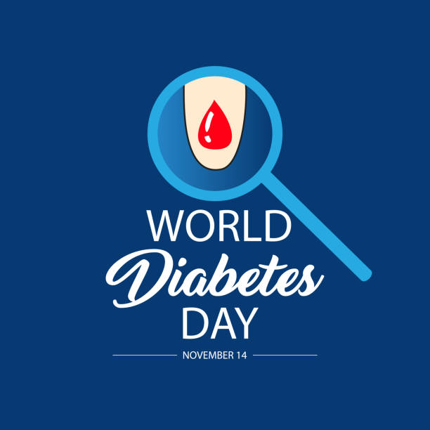 World diabetes day. 14 November. World diabetes day. 14 November. diabetes awareness month stock illustrations