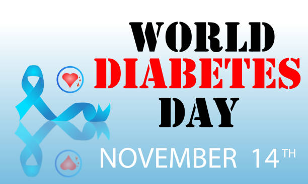 World Diabetes Day November 14th Vector Banner World Diabetes Day November 14th Vector Banner Or Poster Design national diabetes month stock illustrations