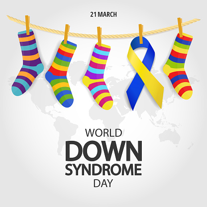 Vector Illustration of World Down Syndrome Day.