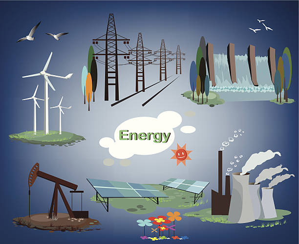 world energy vector art illustration