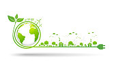 World environment and sustainable development concept, vector illustration
