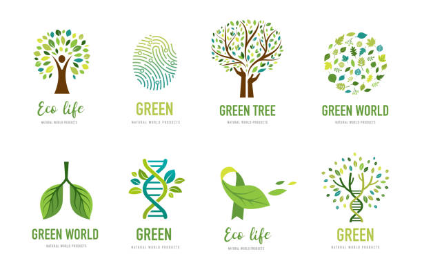 World Environment day, go green concept design. Vector illustration World Environment day, go green concept design. Vector illustration and icons set dna clipart stock illustrations