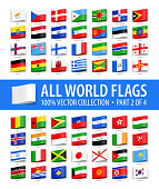 World Flags - Vector Tag Label Glossy Icons - Part 2 of 4
